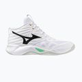 Încălțăminte de volei Mizuno Wave Momentum Pro Mid white/black/frozen emerald 8