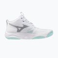 Încălțăminte de volei pentru femei  Mizuno Wave Momentum Elite Mid white/blue tint 2