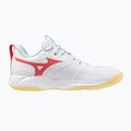 Încălțăminte de volei pentru femei Mizuno Wave Momentum Pro white/calypso coral/pale banan