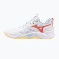 Încălțăminte de volei pentru femei Mizuno Wave Momentum Pro white/calypso coral/pale banan 2