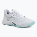 Încălțăminte de volei pentru femei Mizuno Wave Momentum Pro white/blue tint