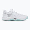 Încălțăminte de volei pentru femei Mizuno Wave Momentum Pro white/blue tint 2