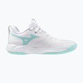 Încălțăminte de volei pentru femei Mizuno Wave Momentum Pro white/blue tint 2