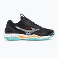 Încălțăminte de handbal Mizuno Wave Stealth 6 black/tangelo/ice green 2