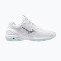 Încălțăminte de handbal pentru femei Mizuno Wave Stealth 6 white/blue tint 9