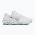 Încălțăminte de handbal pentru femei Mizuno Wave Stealth 6 white/blue tint 2