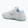 Încălțăminte de handbal pentru femei Mizuno Wave Stealth 6 white/blue tint 3