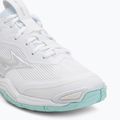 Încălțăminte de handbal pentru femei Mizuno Wave Stealth 6 white/blue tint 7