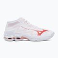 Încălțăminte de volei pentru femei Mizuno Wave Lightning Pro Mid white/rose elegance/lava falls 2