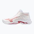 Încălțăminte de volei pentru femei Mizuno Wave Lightning Elite Mid white/rose elegance/lava falls