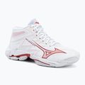 Încălțăminte de volei pentru femei Mizuno Wave Lightning Elite Mid white/rose elegance/lava falls