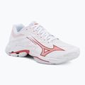 Încălțăminte de volei pentru femei Mizuno Wave Lightning Elite white/rose elegance/lava falls