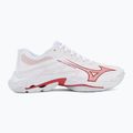 Încălțăminte de volei pentru femei Mizuno Wave Lightning Elite white/rose elegance/lava falls 2