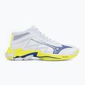 Încălțăminte de volei Mizuno Wave Lightning Elite Mid white/lighting yellow/dazzling blue 2