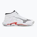 Încălțăminte de volei Mizuno Wave Lightning Elite Mid white/black/fiery red 2