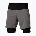 Pantaloni scurți de alergare pentru bărbați Mizuno Trail Multipocket 2in1 lava smoke 3