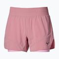 Pantaloni scurți de alergare pentru femei Mizuno Active 2in1 4.5 rose elegance 2