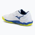Încălțăminte de tenis pentru bărbați Mizuno Wave Enforce Court CC white/dazzling blue/lightning 3