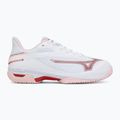 Încălțăminte de tenis pentru femei Mizuno Wave Exceed Court CC W white/pinkesque/barbados cherr 2