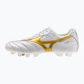 Încălțăminte de fotbal Mizuno Morelia II Japan FG white/football gold/galaxy silver