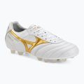 Încălțăminte de fotbal Mizuno Morelia II Japan FG white/football gold/galaxy silver