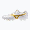 Încălțăminte de fotbal Mizuno Morelia II Pro FG white/football gold/galaxy silver