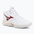 Încălțăminte de volei pentru femei Mizuno Wave Momentum Pro Mid white/rose elegance/lava falls