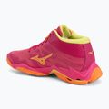 Încălțăminte de volei Mizuno Wave Lightning Elite Mid pink tetra/fortune yellow/light 3