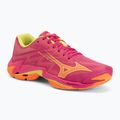 Încălțăminte de volei Mizuno Wave Lightning Elite pink tetra/fortune yellow/ligh