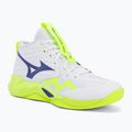 Încălțăminte de volei Mizuno Wave Momentum Pro Mid white/lightning yellow/dazzling blue