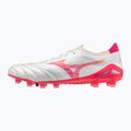 Încălțăminte de fotbal Mizuno Morelia Neo IV Beta Elite FG white/pink tetra/fuchsia purple