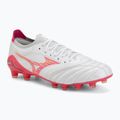 Încălțăminte de fotbal Mizuno Morelia Neo IV Beta Elite FG white/pink tetra/fuchsia purple