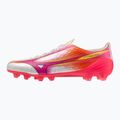 Încălțăminte de fotbal Mizuno Alfa III Elite FG white/fuchsia purple