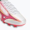 Încălțăminte de fotbal Mizuno Alfa III Elite FG white/fuchsia purple 7