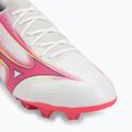 Încălțăminte de fotbal Mizuno Alfa III Select FG white/fuchsia purple 7