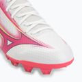 Încălțăminte de fotbal pentru copii Mizuno Alfa III Select Jr FG white/fuchsia purple 7