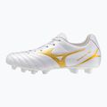 Încălțăminte de fotbal pentru copii Mizuno Monarcida Neo III Select FG white/mp gold