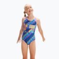 Speedo Digital Placement Splashback costum de baie pentru copii albastru și mov 8-00262514737 5