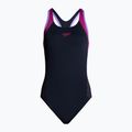 Speedo Hyperboom Splice Flyback costum de baie dintr-o singură piesă pentru femei albastru marin 8-00305015158