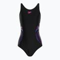 Speedo Plastisol Plastisol Placement Muscleback costum de baie o piesă pentru copii negru 8-0832414379
