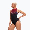 Speedo costum de baie o singură piesă pentru femei Digital Placement Hydrasuit negru-roșu 8-124454515213 6