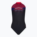 Speedo costum de baie o singură piesă pentru femei Digital Placement Hydrasuit negru-roșu 8-124454515213