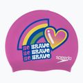 Șapcă pentru copii Speedo Printed Silicone Junior roz 8-0838614636