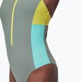 Costum de baie dintr-o bucată pentru femei Speedo Zip Colorblock soft olive 4
