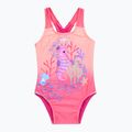 Costum de baie întreg pentru copii Speedo Digital Printed bloominous pink/cupid coral