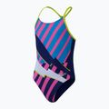 Costum de baie dintr-o bucată pentru copii Speedo Placement Lane Line Back cerulean blue/flare pink/bitter lime/bolt 2