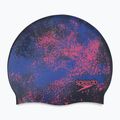 Cască de înot pentru copii Speedo Reversible Slogan Junior starburst true cobalt/flare pink