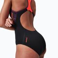 Costum de baie dintr-un element Speedo Placement Laneback black/siren red/plum dandy 11