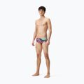 Boxeri de înot pentru bărbați Speedo 13.5 cm Allover Training Club Brief black/matcha green/siren red 2