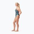 Costum de baie dintr-un element Speedo Allover Digital Lattice Tie-Back black/picton blue/siren red 4